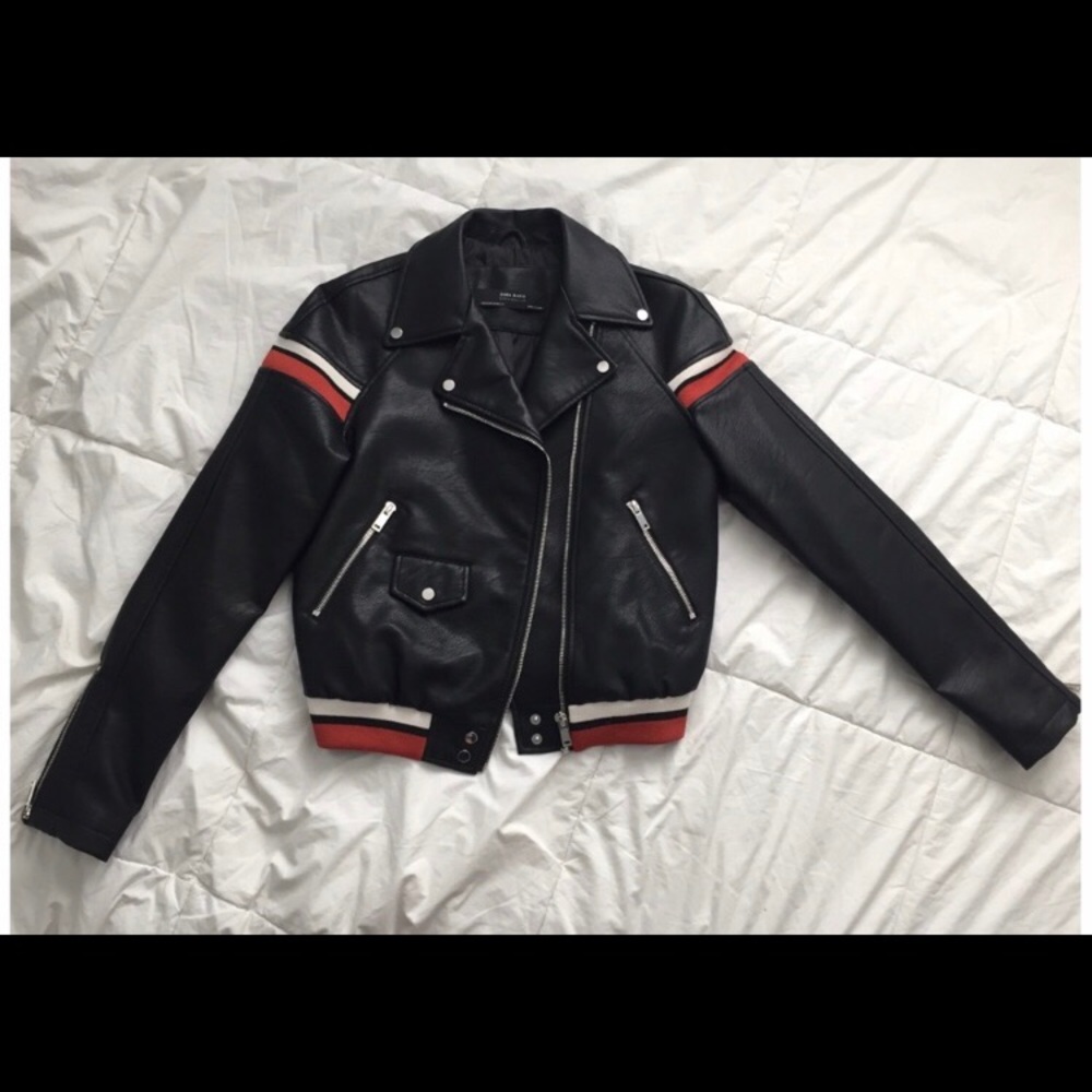 ZARA BLACK LEATHER JACKET NWOT